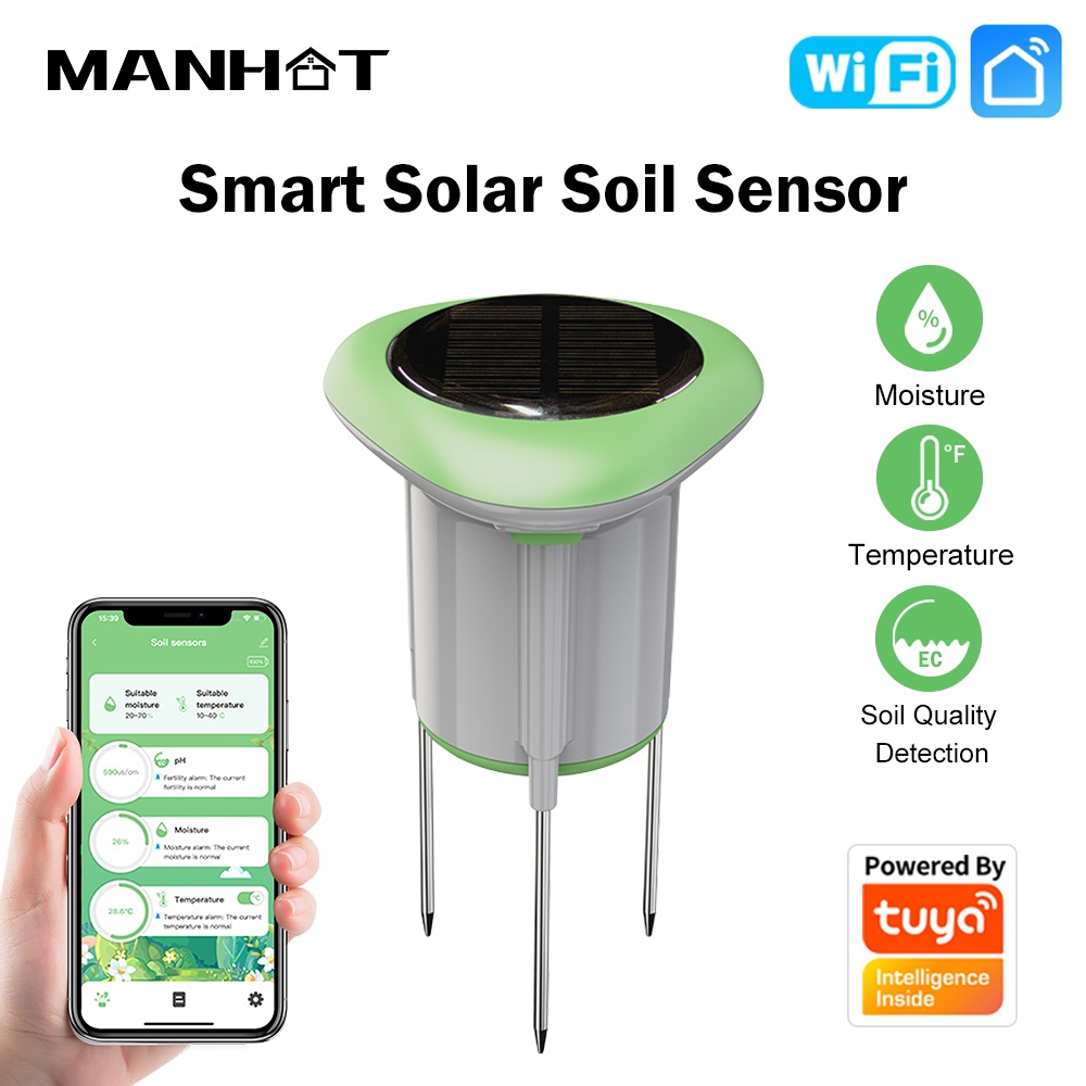Smart Soil Sensor - MANHOT WiFi 스마트 태양광 토양 센서