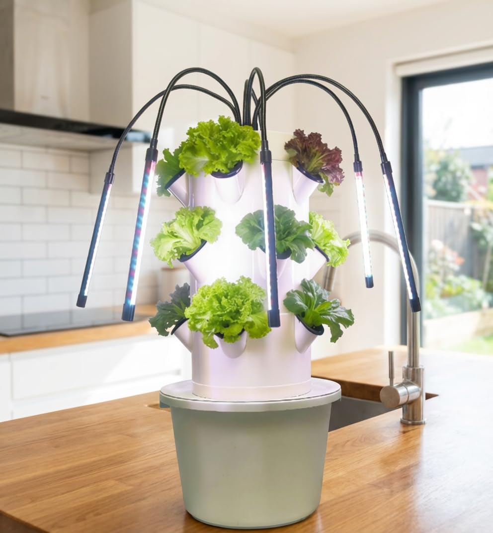 Smart Garden Vertical Planter - 수직 수경 재배 시스템 | 3층