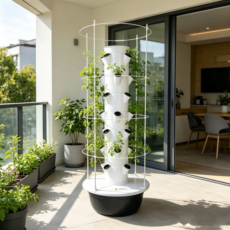Smart Garden Vertical Planter - 9층 수경재배 타워형 실내 채소 재배기,