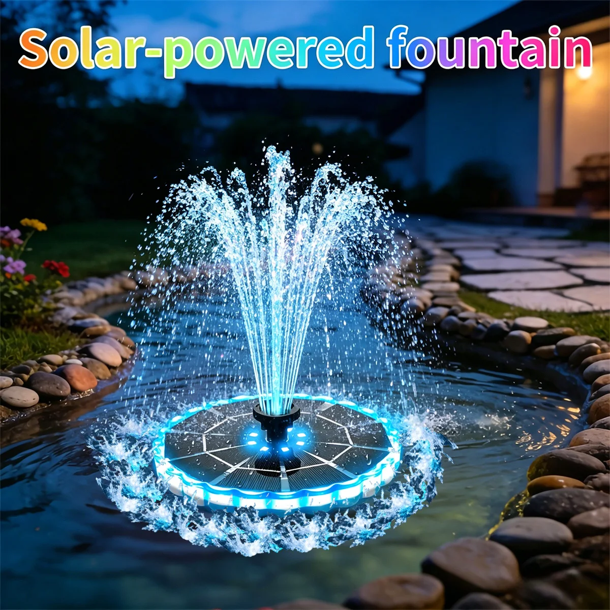 Smart Zen Garden - 3.5W 야외용 태양광 분수, 정원 물탱크/실내
