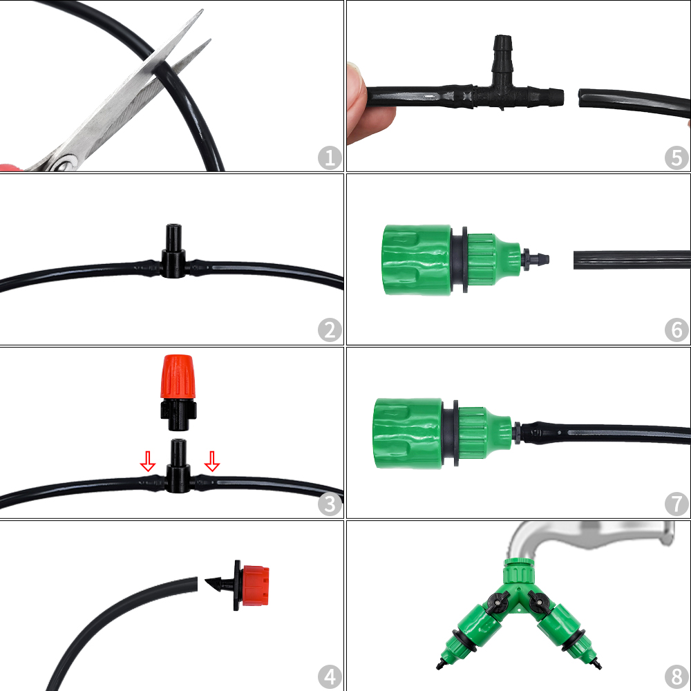 관개 시스템 정원 도구 물방울 급수 키트 조절 가능한  - Smart Garden Hose 리뷰 및 가격