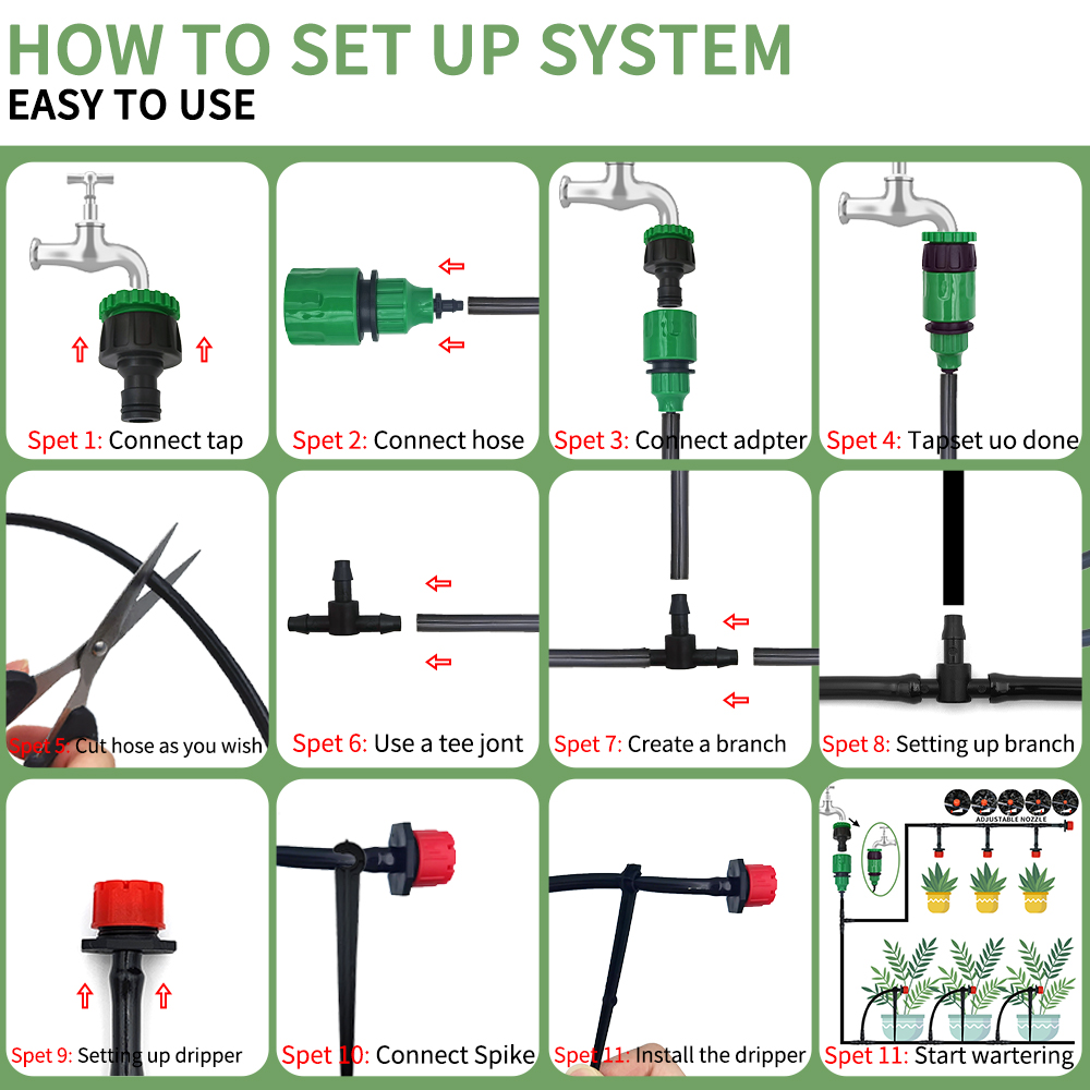휴대용 마이크로 드립 관개 시스템, 20M 자동 급수, - Smart Garden Hose 리뷰 및 가격