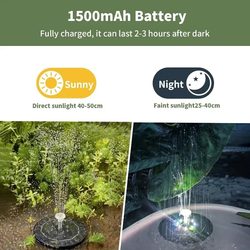 LED 조명 태양열 분수 조명, 회전 분수, 워터 펌프 - Smart Zen Garden 리뷰 및 가격