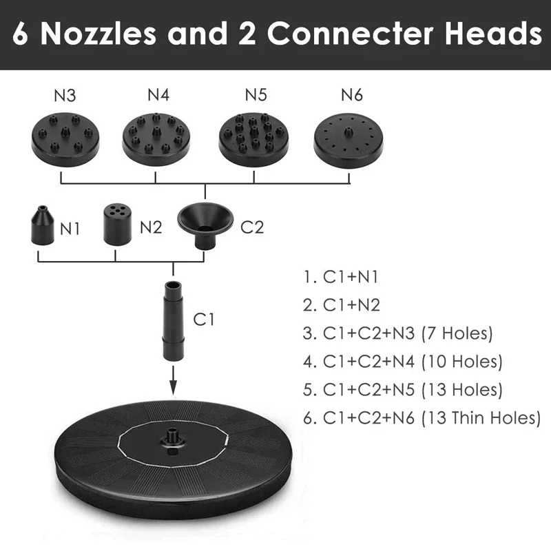 LED 조명 태양열 분수 조명, 회전 분수, 워터 펌프 - Smart Zen Garden 리뷰 및 가격