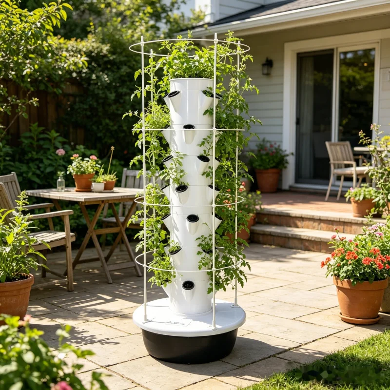 9층 수경재배 타워형 실내 채소 재배기, 트렐리스가 있 - Smart Garden Vertical Planter 리뷰 및 가격