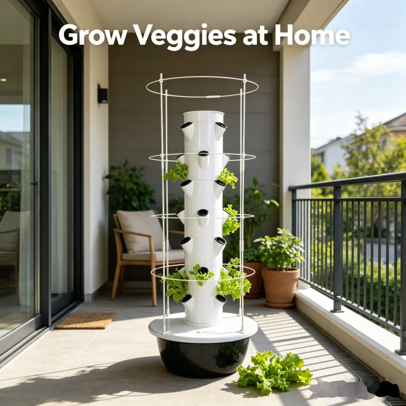 스마트 수직 수경 재배 타워 실내 정원 시스템 - 가정 - Smart Garden Vertical Planter 리뷰 및 가격