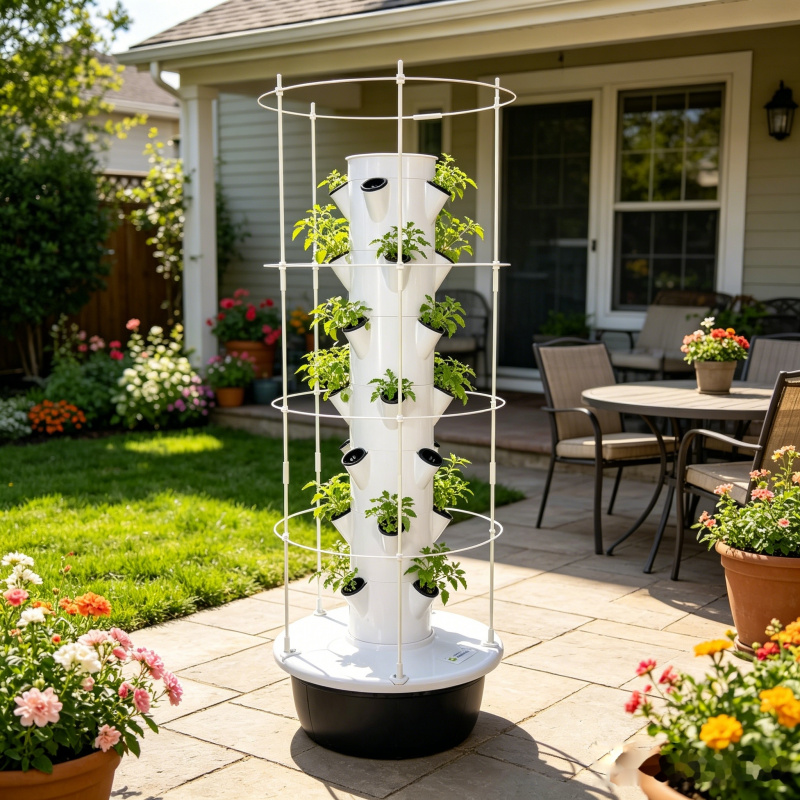 스페이스트리 크로스보더 수직 수경재배 타워 시스템 스마 - Smart Garden Vertical Planter 리뷰 및 가격