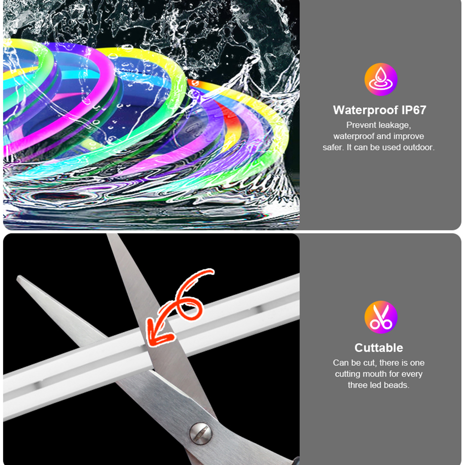 RGBIC LED 네온 스트립 12V 96LED/M 원 - App Smart Garden 리뷰 및 가격